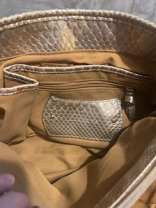 Metallic Gold Python-Texture purse - Picture 5 of 9